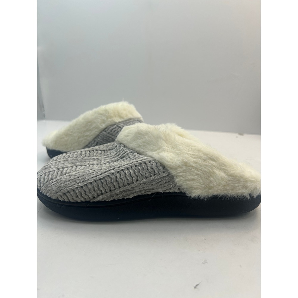 Homitem Cable Knit Slippers Womens Small 5-6 Grey‎
